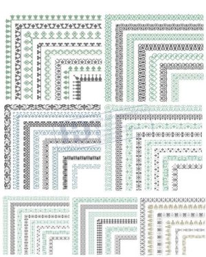 Vector Khung Viền Hoa Văn, Hoa Góc, Đường Viền (242)