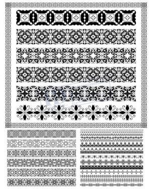 Vector Khung Viền Hoa Văn, Hoa Góc, Đường Viền (243)