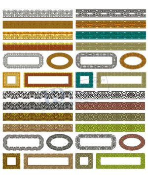 Vector Khung Viền Hoa Văn, Hoa Góc, Đường Viền (245)