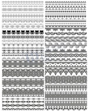 Vector Khung Viền Hoa Văn, Hoa Góc, Đường Viền (251)