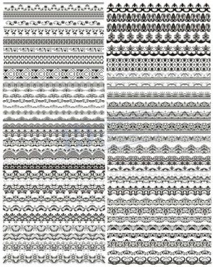 Vector Khung Viền Hoa Văn, Hoa Góc, Đường Viền (259)