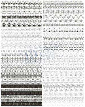 Vector Khung Viền Hoa Văn, Hoa Góc, Đường Viền (260)