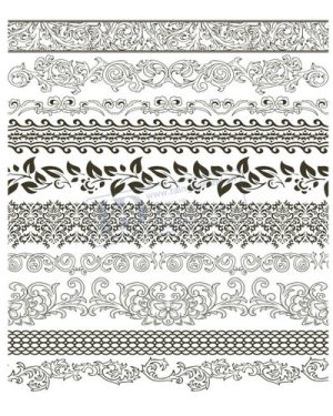 Vector Khung Viền Hoa Văn, Hoa Góc, Đường Viền (262)