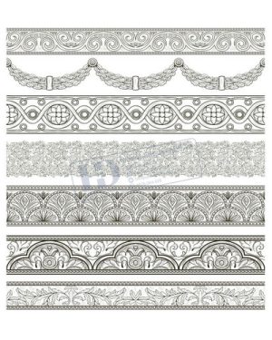 Vector Khung Viền Hoa Văn, Hoa Góc, Đường Viền (263)
