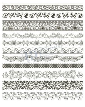 Vector Khung Viền Hoa Văn, Hoa Góc, Đường Viền (264)