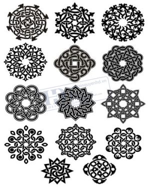 Vector Khung Viền Hoa Văn, Hoa Góc, Đường Viền (266)