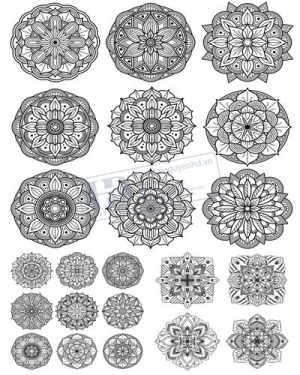 Vector Khung Viền Hoa Văn, Hoa Góc, Đường Viền (27)