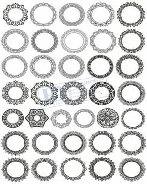 Vector Khung Viền Hoa Văn, Hoa Góc, Đường Viền (271)