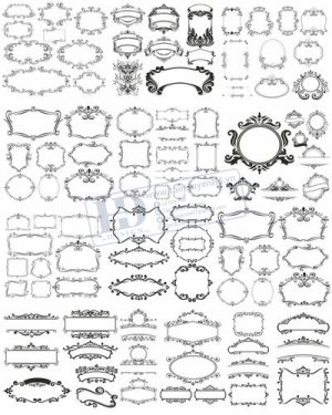 Vector Khung Viền Hoa Văn, Hoa Góc, Đường Viền (274)