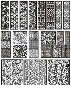 Vector Khung Viền Hoa Văn, Hoa Góc, Đường Viền (283)