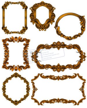 Vector Khung Viền Hoa Văn, Hoa Góc, Đường Viền (286)