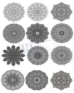 Vector Khung Viền Hoa Văn, Hoa Góc, Đường Viền (292)