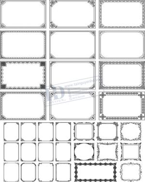 Vector Khung Viền Hoa Văn, Hoa Góc, Đường Viền (298)