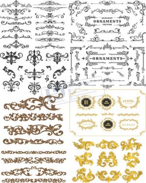 Vector Khung Viền Hoa Văn, Hoa Góc, Đường Viền (299)