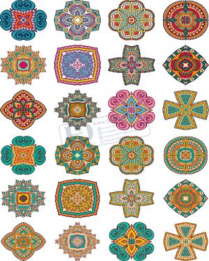 Vector Khung Viền Hoa Văn, Hoa Góc, Đường Viền (315)