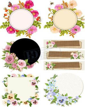 Vector Khung Viền Hoa Văn, Hoa Góc, Đường Viền (322)