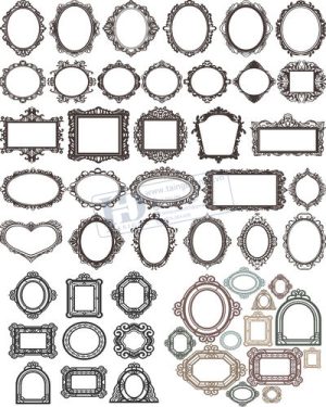 Vector Khung Viền Hoa Văn, Hoa Góc, Đường Viền (325)