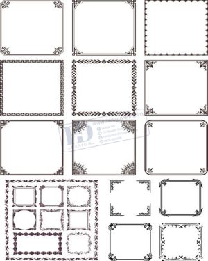 Vector Khung Viền Hoa Văn, Hoa Góc, Đường Viền (328)