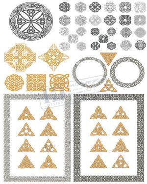 Vector Khung Viền Hoa Văn, Hoa Góc, Đường Viền (33)