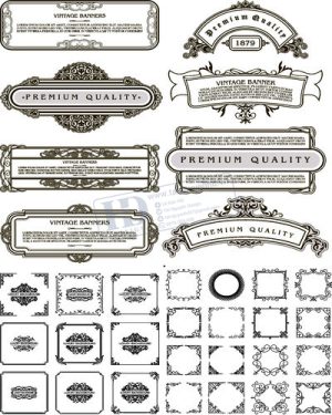 Vector Khung Viền Hoa Văn, Hoa Góc, Đường Viền (330)