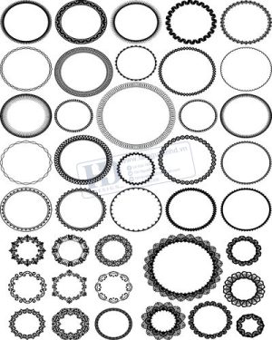 Vector Khung Viền Hoa Văn, Hoa Góc, Đường Viền (333)