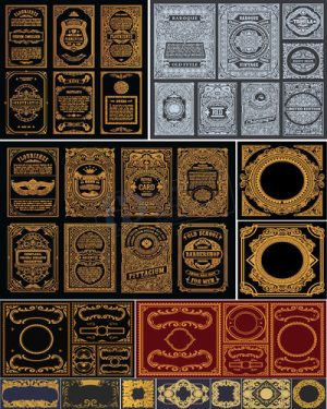 Vector Khung Viền Hoa Văn, Hoa Góc, Đường Viền (335)