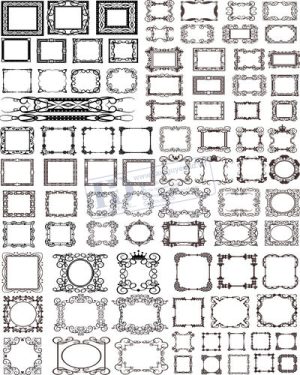 Vector Khung Viền Hoa Văn, Hoa Góc, Đường Viền (336)