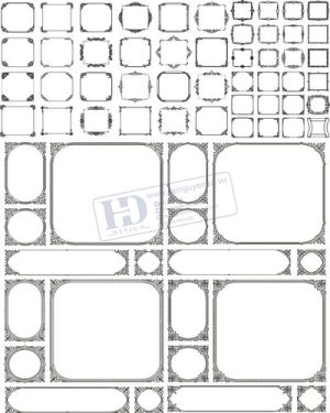 Vector Khung Viền Hoa Văn, Hoa Góc, Đường Viền (337)