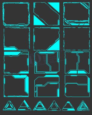 Vector Khung Viền Hoa Văn, Hoa Góc, Đường Viền (341)