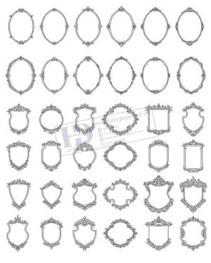 Vector Khung Viền Hoa Văn, Hoa Góc, Đường Viền (36)