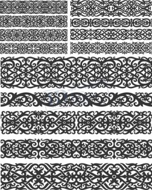 Vector Khung Viền Hoa Văn, Hoa Góc, Đường Viền (360)