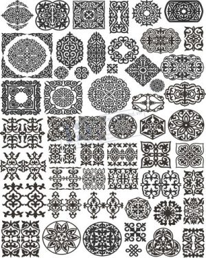 Vector Khung Viền Hoa Văn, Hoa Góc, Đường Viền (367)