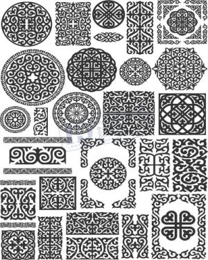 Vector Khung Viền Hoa Văn, Hoa Góc, Đường Viền (368)