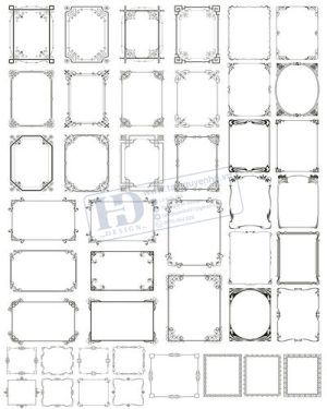 Vector Khung Viền Hoa Văn, Hoa Góc, Đường Viền (37)
