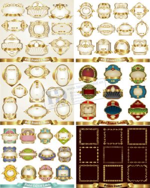 Vector Khung Viền Hoa Văn, Hoa Góc, Đường Viền (377)