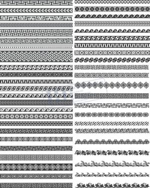 Vector Khung Viền Hoa Văn, Hoa Góc, Đường Viền (379)