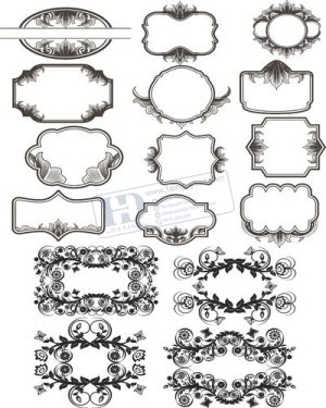 Vector Khung Viền Hoa Văn, Hoa Góc, Đường Viền (391)