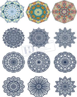 Vector Khung Viền Hoa Văn, Hoa Góc, Đường Viền (398)
