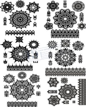 Vector Khung Viền Hoa Văn, Hoa Góc, Đường Viền (400)