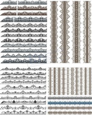 Vector Khung Viền Hoa Văn, Hoa Góc, Đường Viền (402)