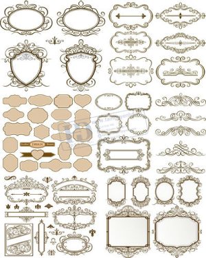 Vector Khung Viền Hoa Văn, Hoa Góc, Đường Viền (403)
