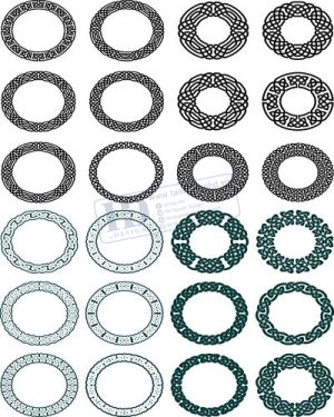Vector Khung Viền Hoa Văn, Hoa Góc, Đường Viền (409)