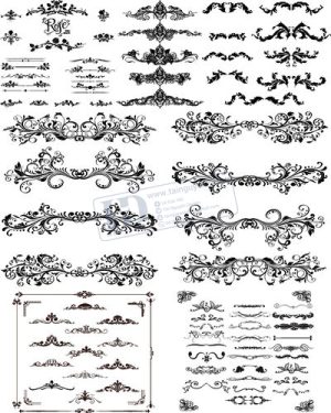 Vector Khung Viền Hoa Văn, Hoa Góc, Đường Viền (416)