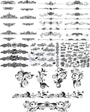 Vector Khung Viền Hoa Văn, Hoa Góc, Đường Viền (417)