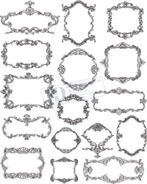 Vector Khung Viền Hoa Văn, Hoa Góc, Đường Viền (442)