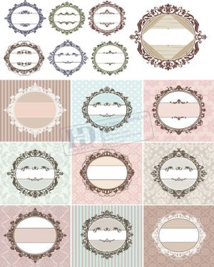 Vector Khung Viền Hoa Văn, Hoa Góc, Đường Viền (443)