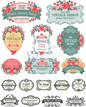 Vector Khung Viền Hoa Văn, Hoa Góc, Đường Viền (444)