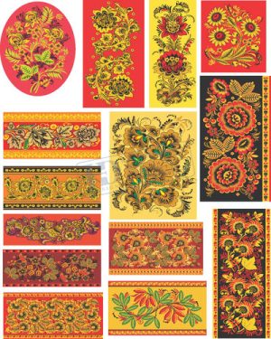 Vector Khung Viền Hoa Văn, Hoa Góc, Đường Viền (450)