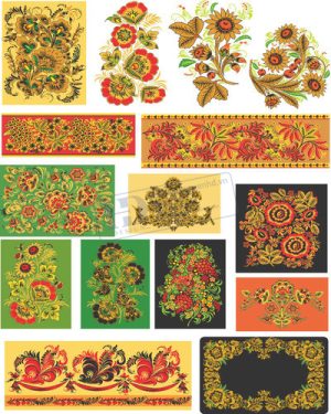 Vector Khung Viền Hoa Văn, Hoa Góc, Đường Viền (452)