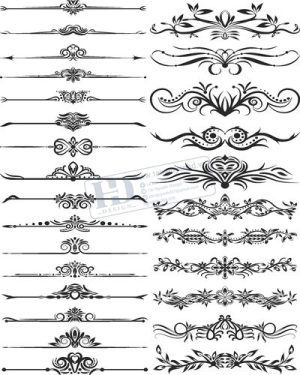 Vector Khung Viền Hoa Văn, Hoa Góc, Đường Viền (455)